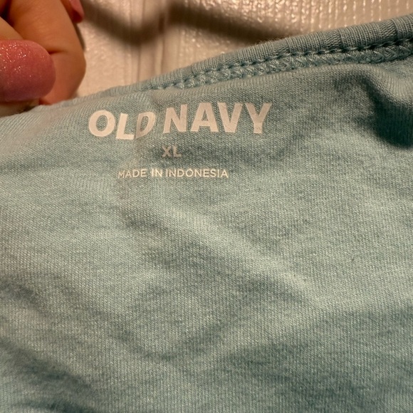 Old Navy Blue Ribbed Cropped Cami - Picture 2 of 4